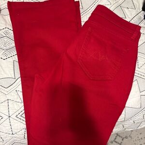 New York & Company Red Flare Jeans